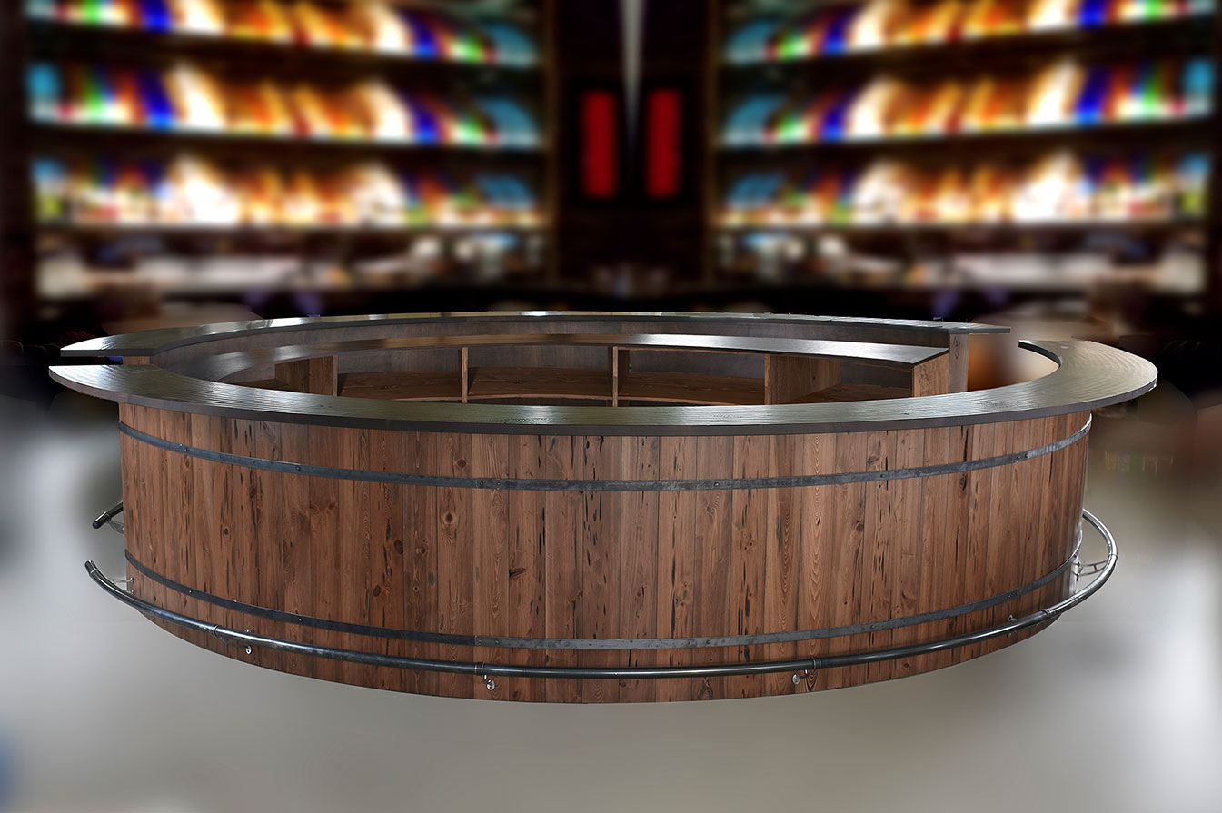 Wood Barrel Bar Photo